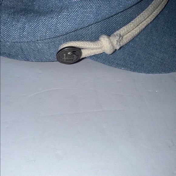 Melrose and Market Blue Denim Nautical Newsboy Cap with Cream Rope Accent OS - Picture 3 of 6